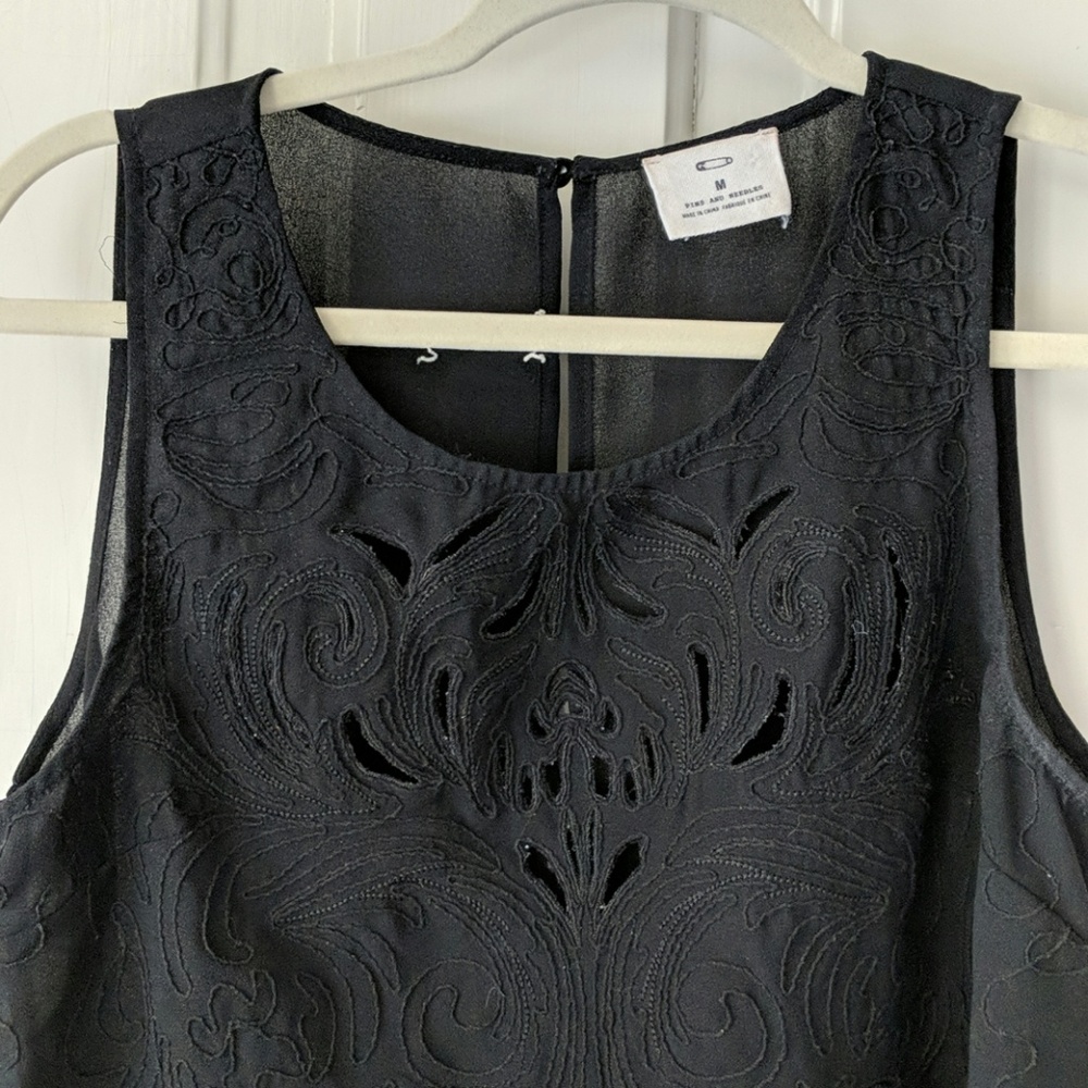 Pins & Needles Black Cut Out Top
